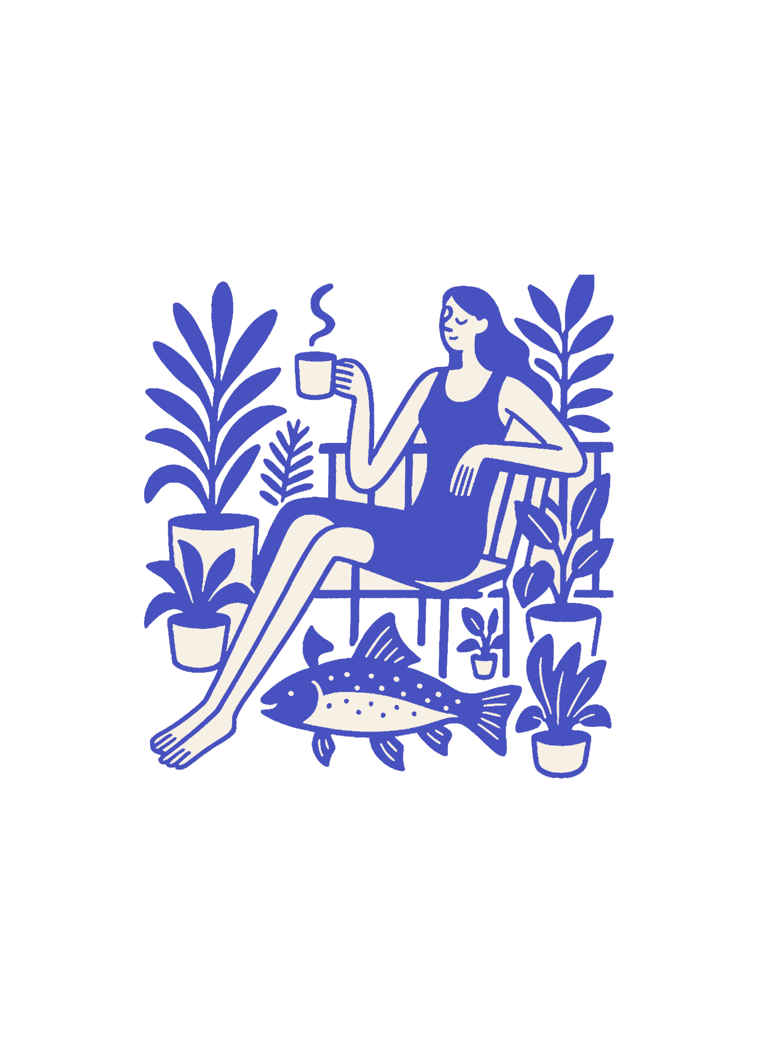 Illustration Terrasse Grün